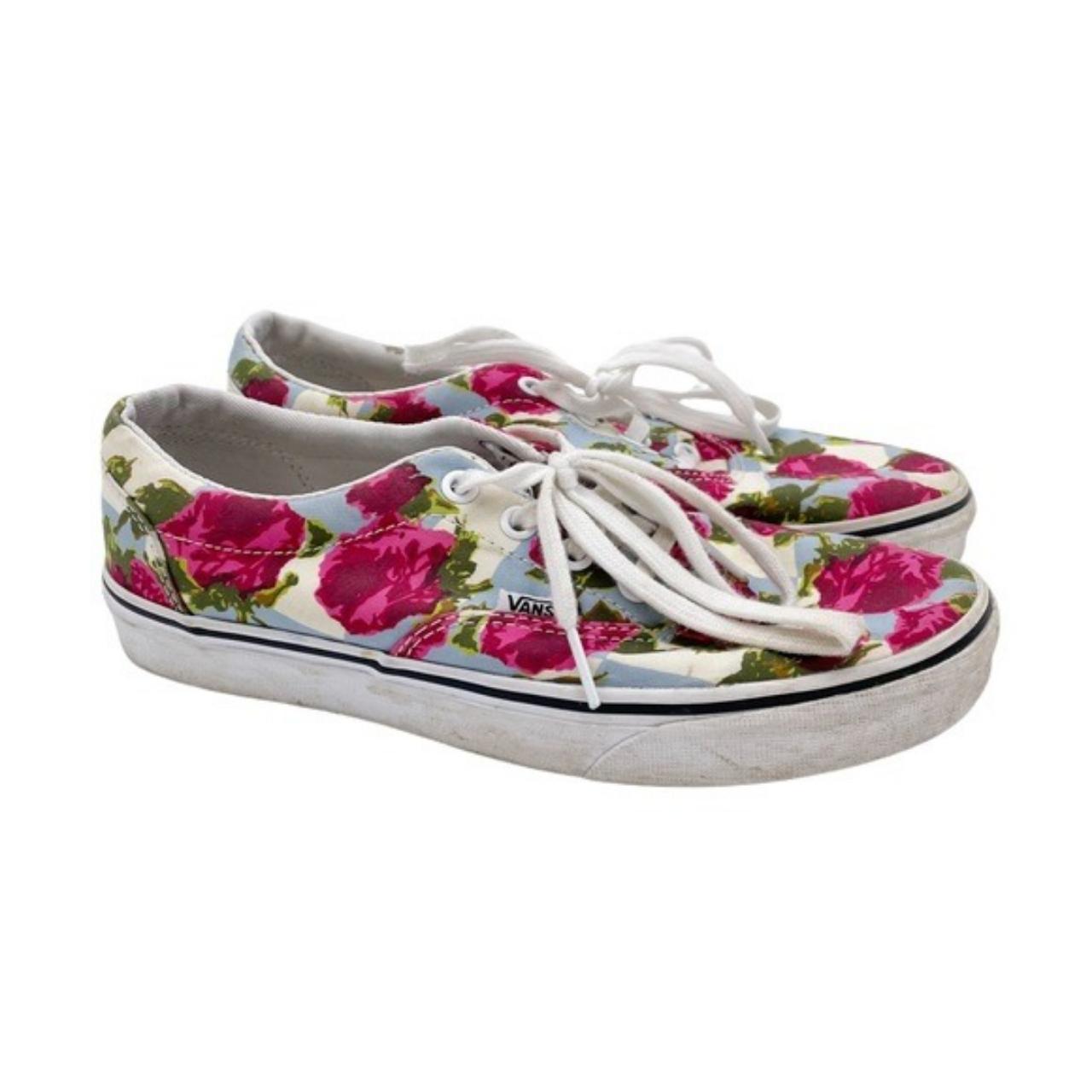 vans floral checkerboard