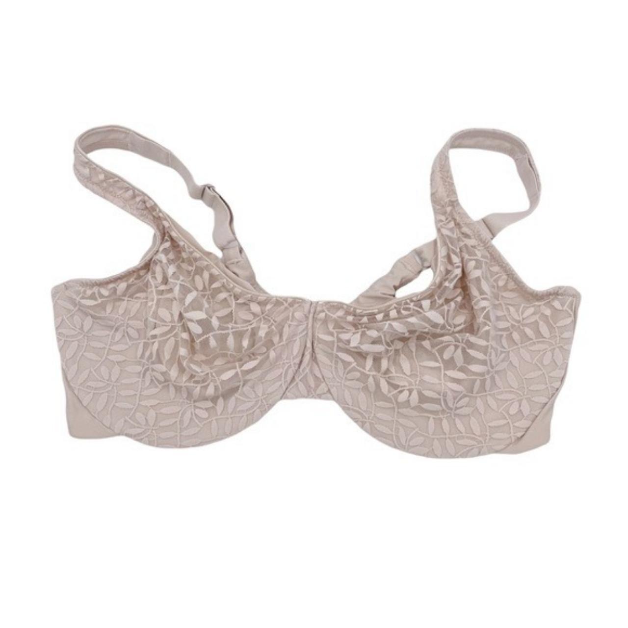 Olga Women's Sheer Leaves Minimizer Bra 35519 Tan... Depop