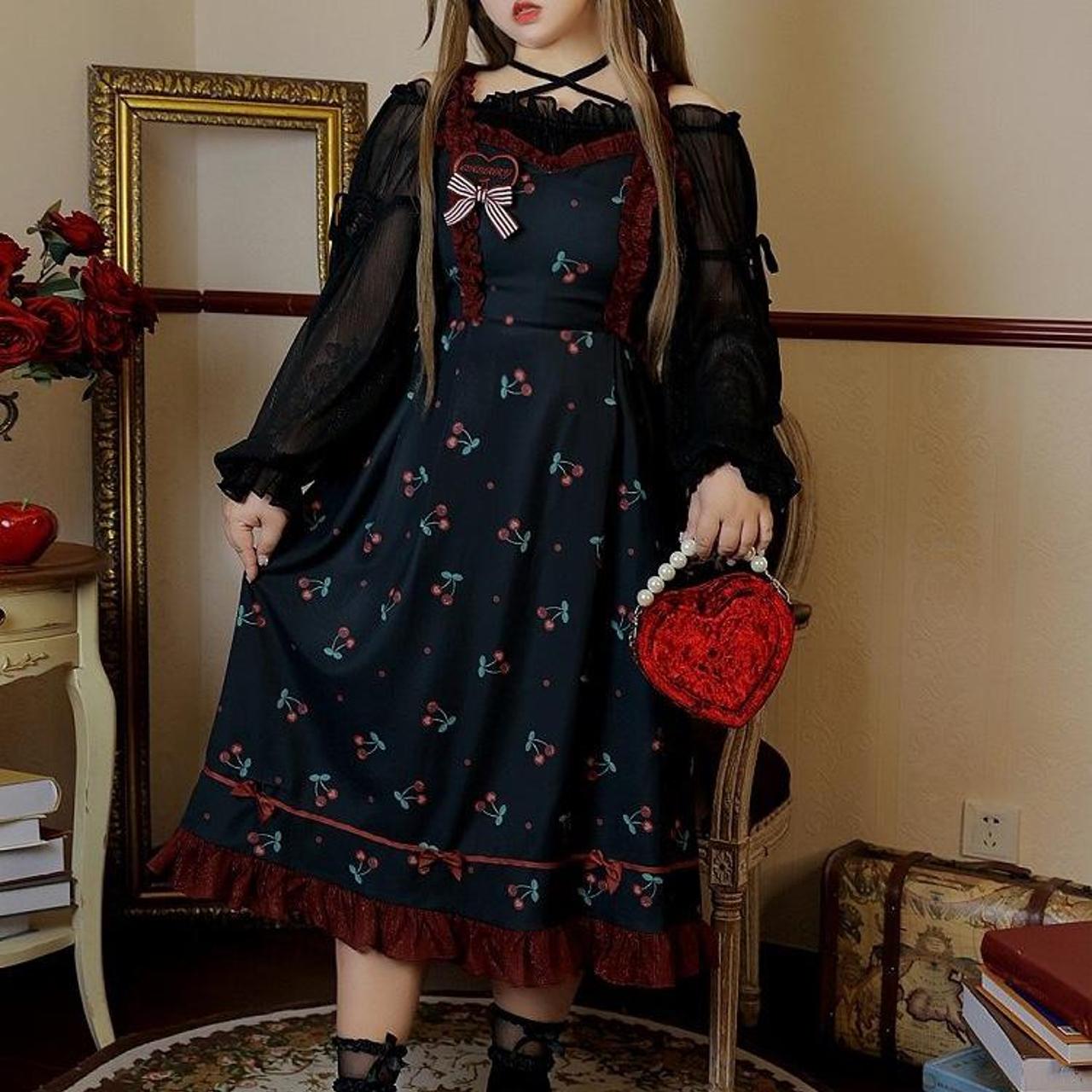 Taobao Hard Candy Sweet Cherry Flounce Hemline... Depop