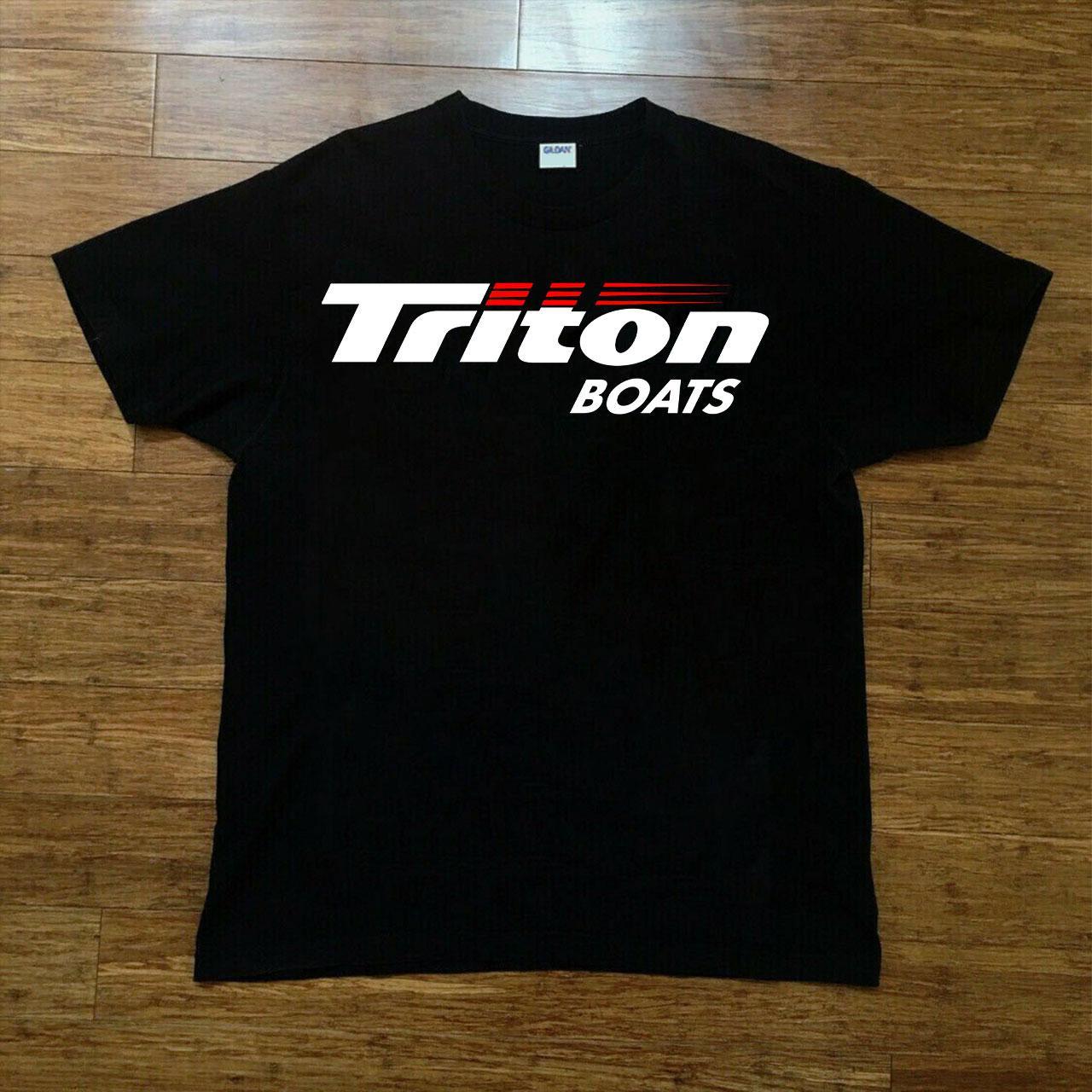 TRITON Boats Logo Gift Birthday T Shirt Gildan -... - Depop