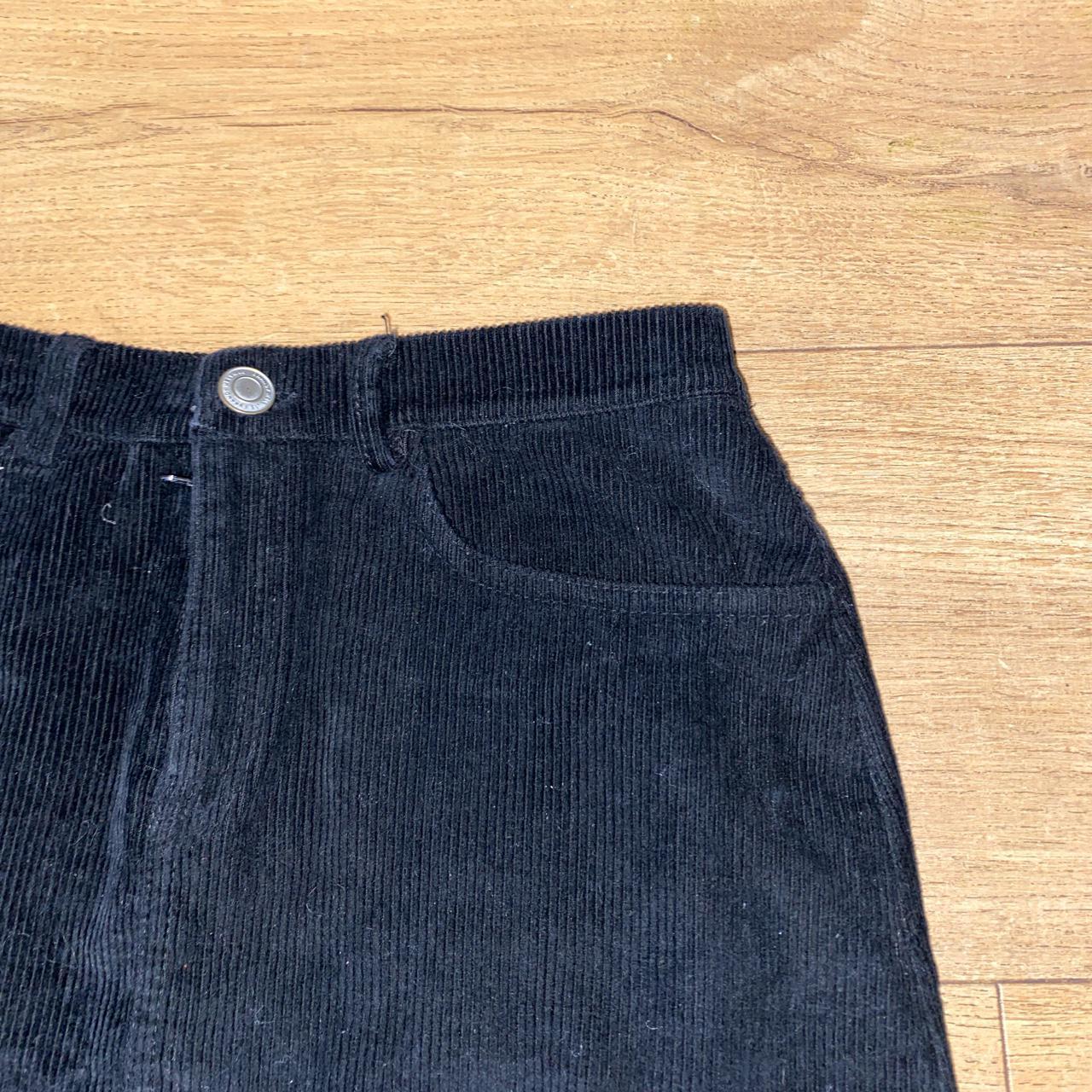 Brandy Melville black corduroy mini skirt. One size... - Depop