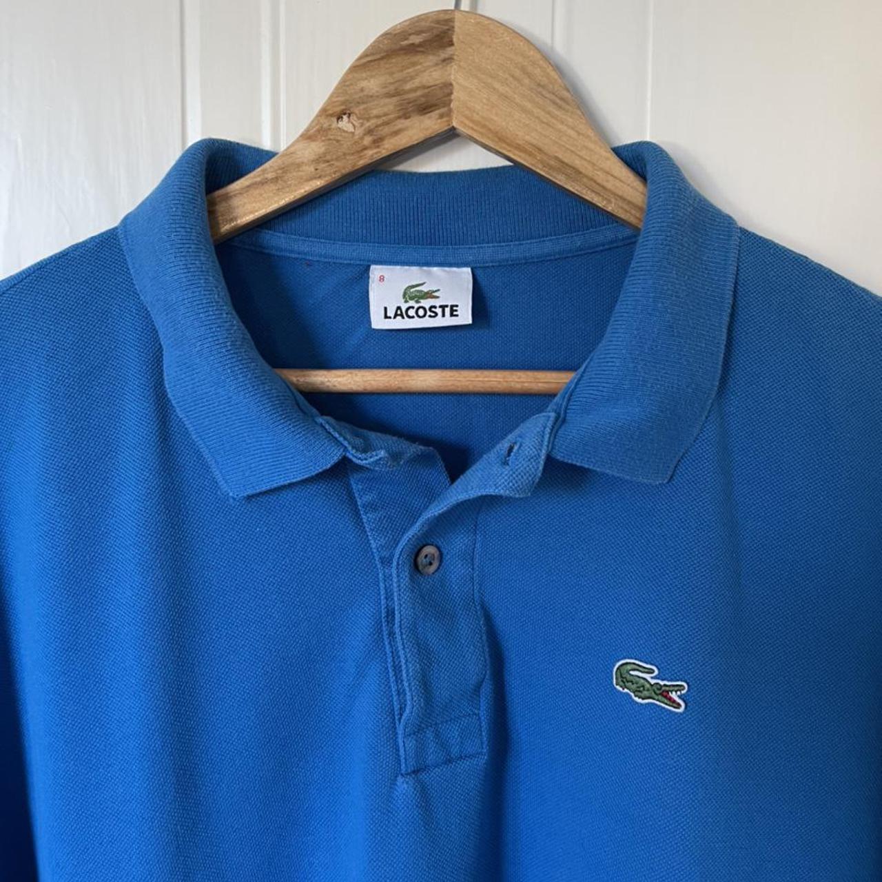 Lacoste polo shirt, royal blue colour in amazing... - Depop