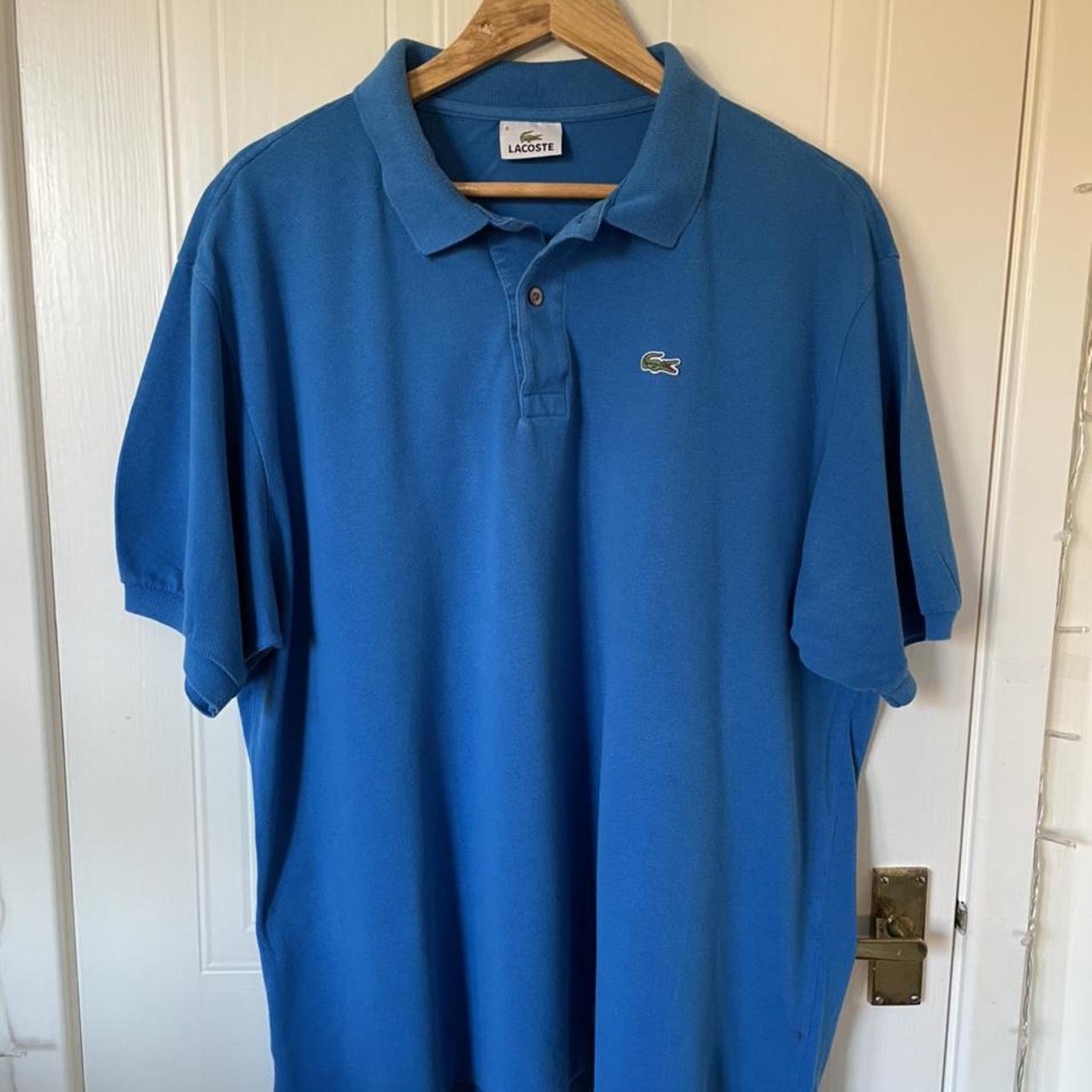 Lacoste polo shirt, royal blue colour in amazing... - Depop