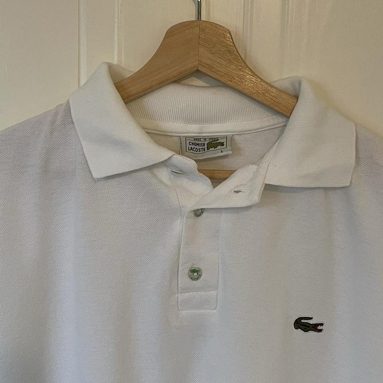 Vintage Lacoste chemise polo shirt in mens size... - Depop