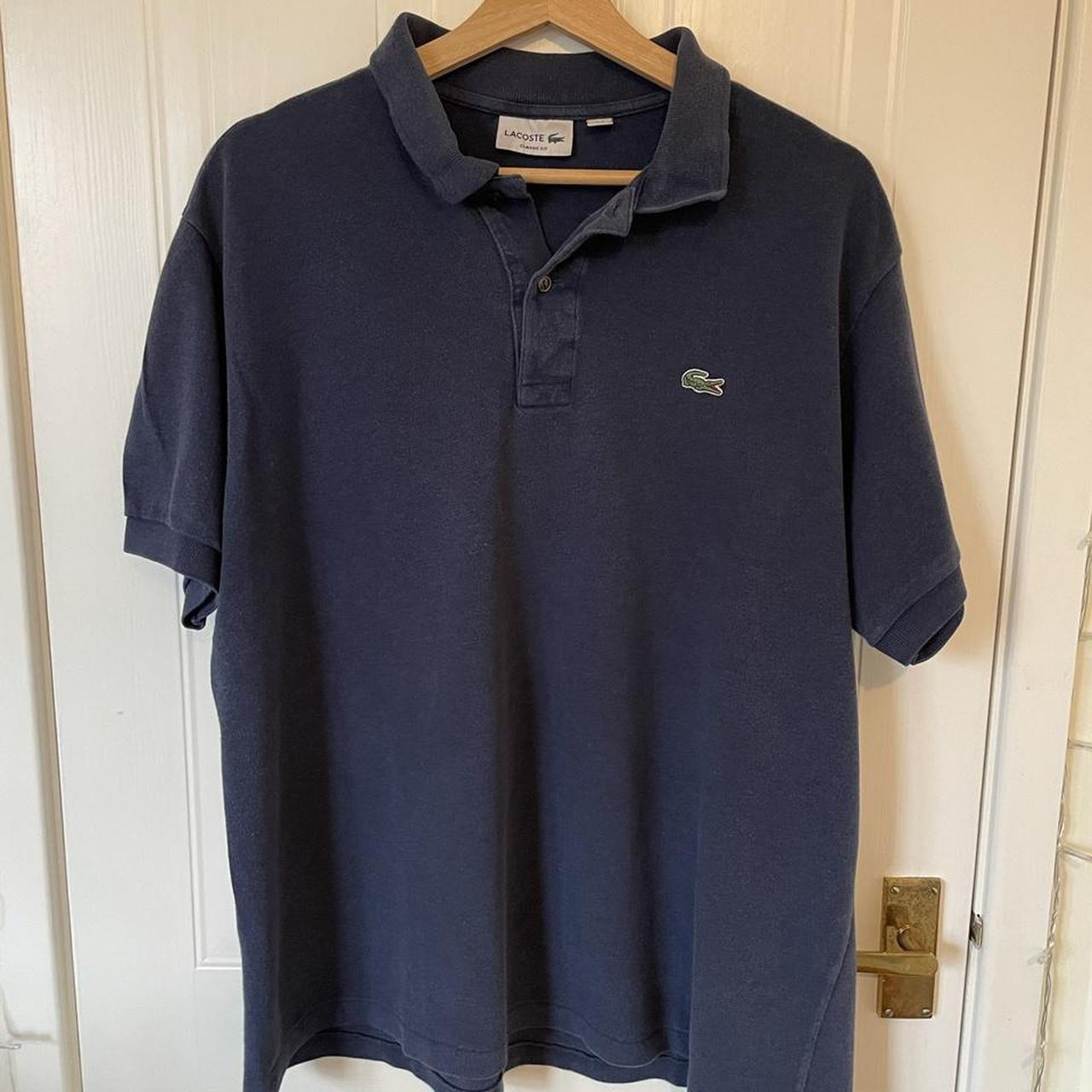 Lacoste navy blue men’s polo shirt, size XXL in... - Depop