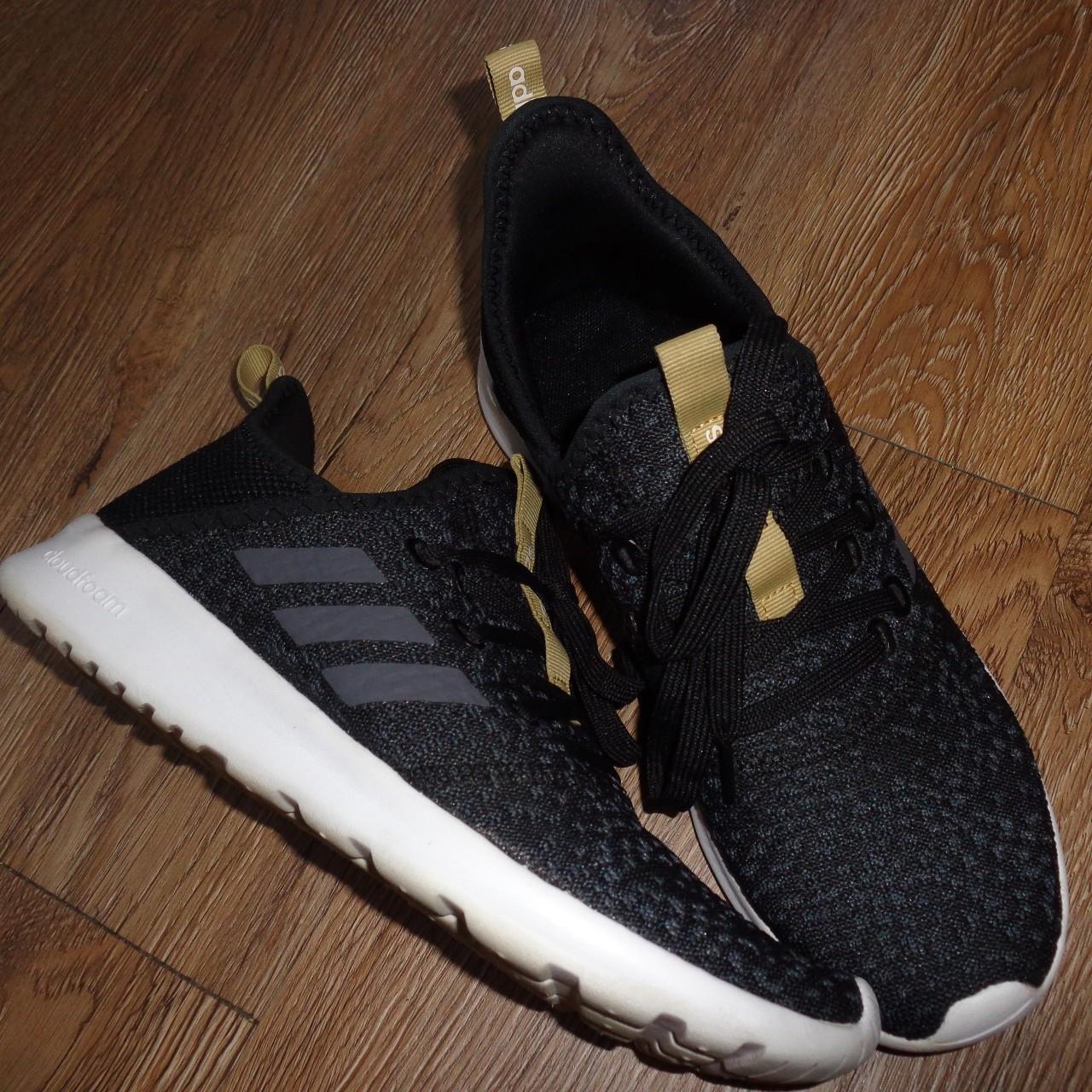 Adidas cloudfoam outlet pure black gold