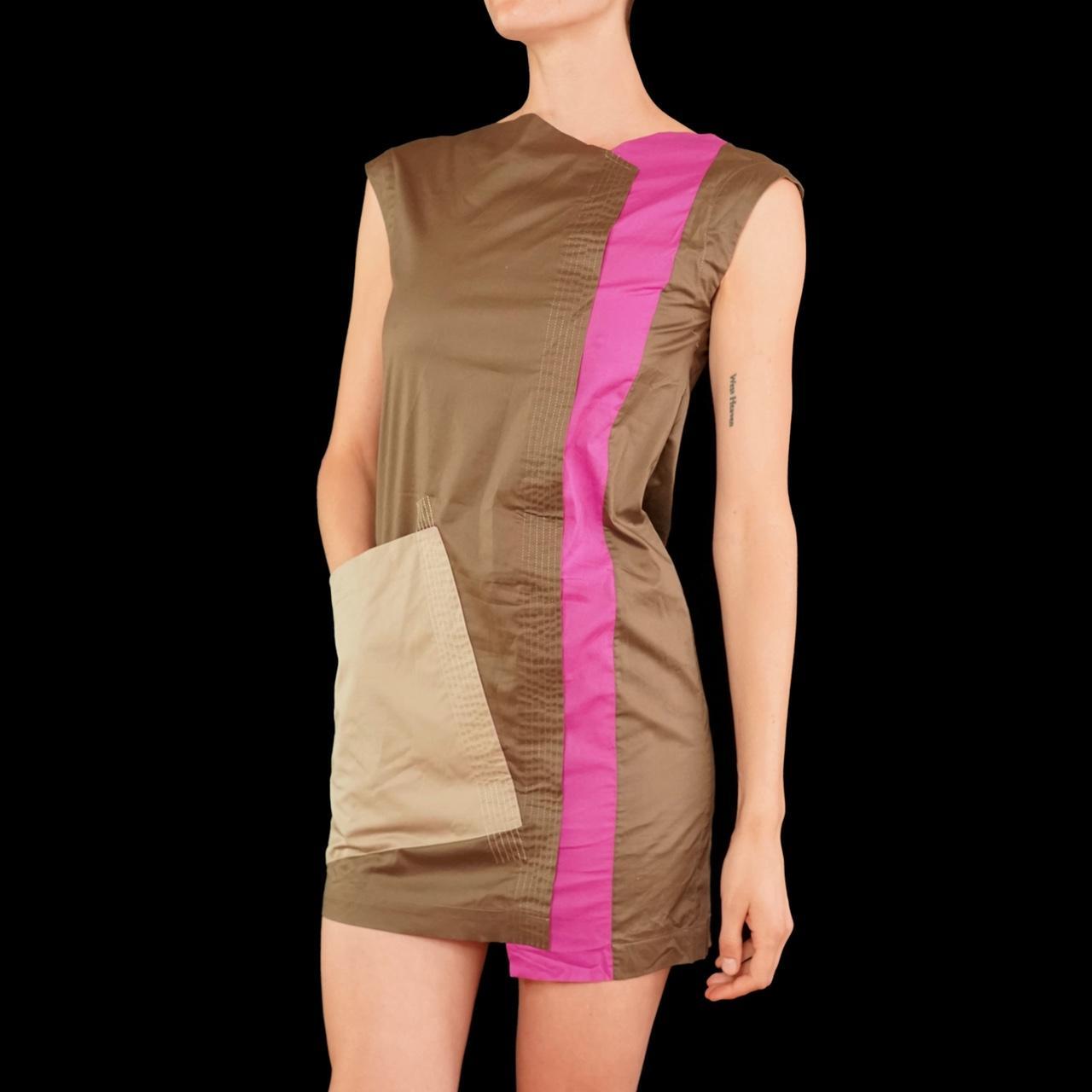 Jil Sander Women's Brown and Pink Dress (3)