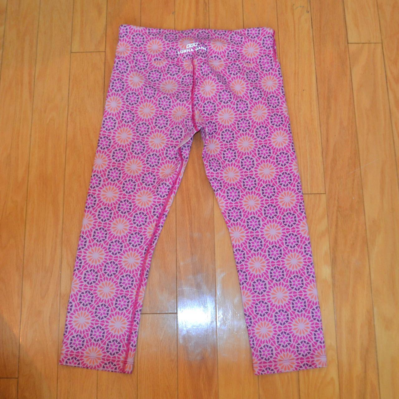 Lorna Jane Women's Pink and Purple Leggings | Depop