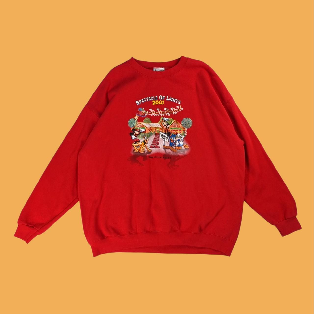 Men's Red and Green Sweatshirt Depop