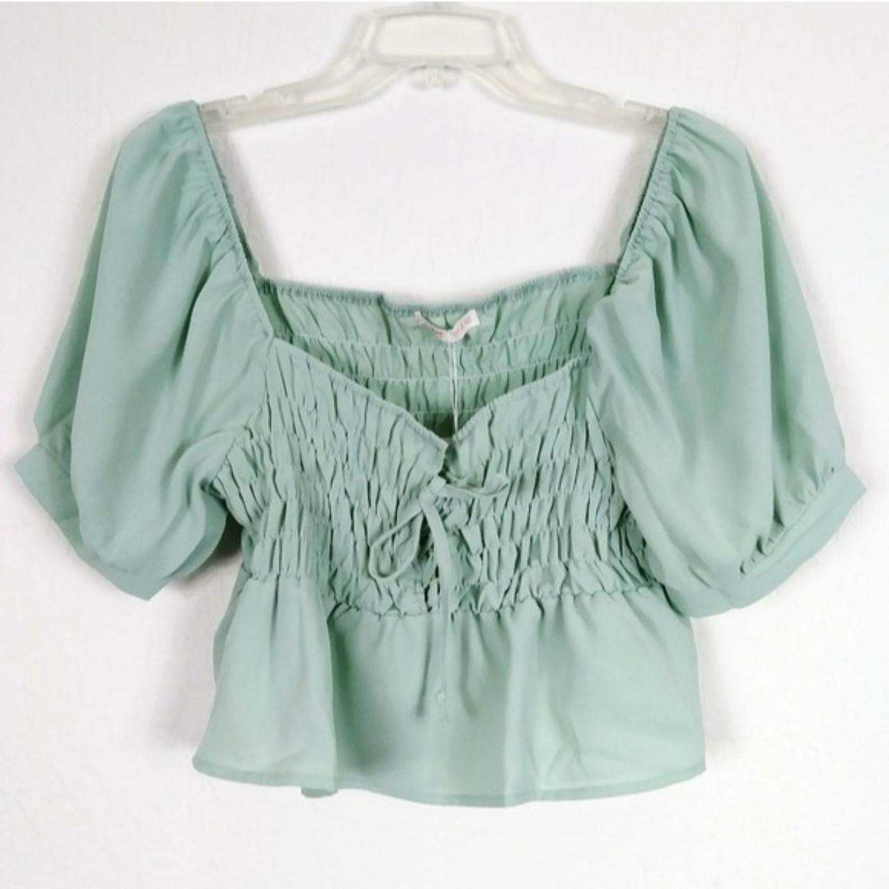 Product Image 1 - Romwe Muted Turquoise Scrunch Puff