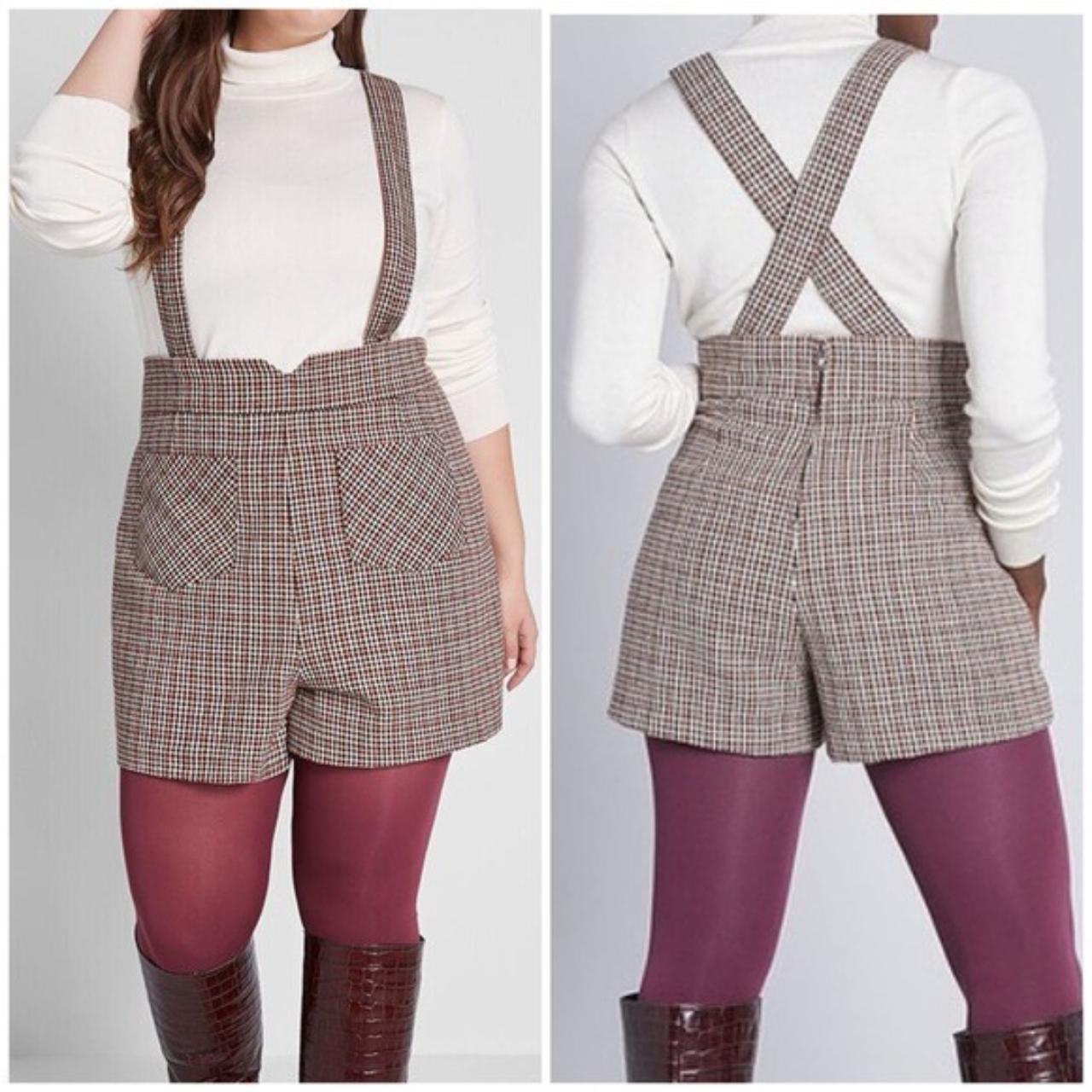 Product Image 4 - ModCloth Brown Tweed Houndstooth Pinafore