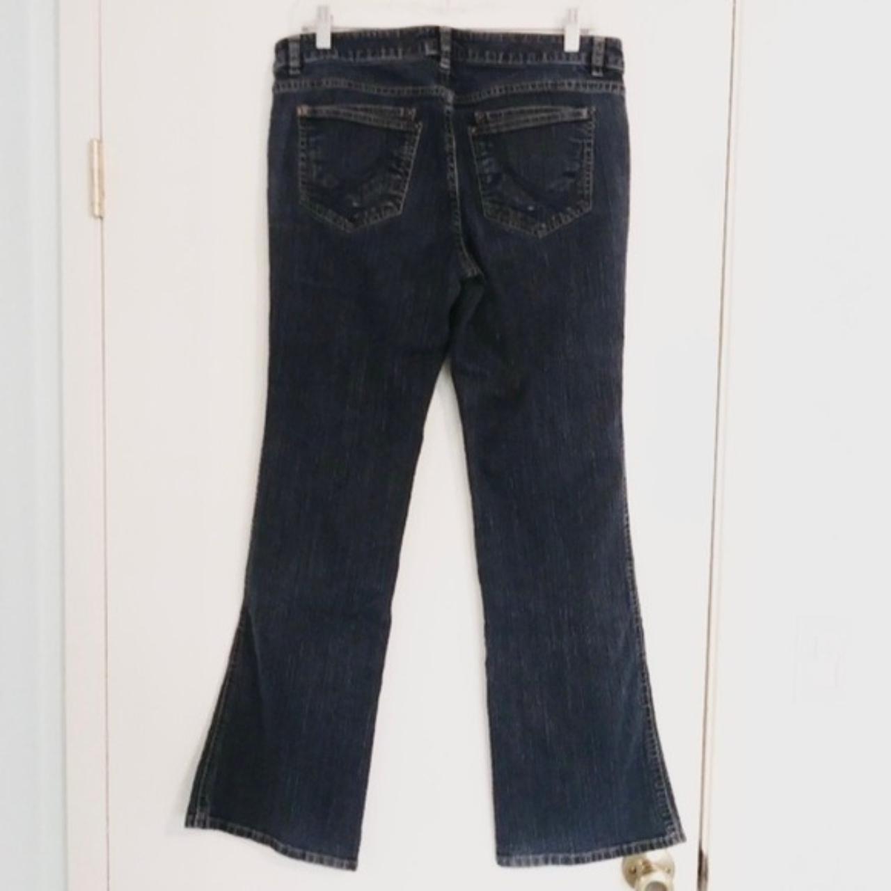 Elle Monaco Blue Mid Rise Bootcut Jeans Gently used... - Depop