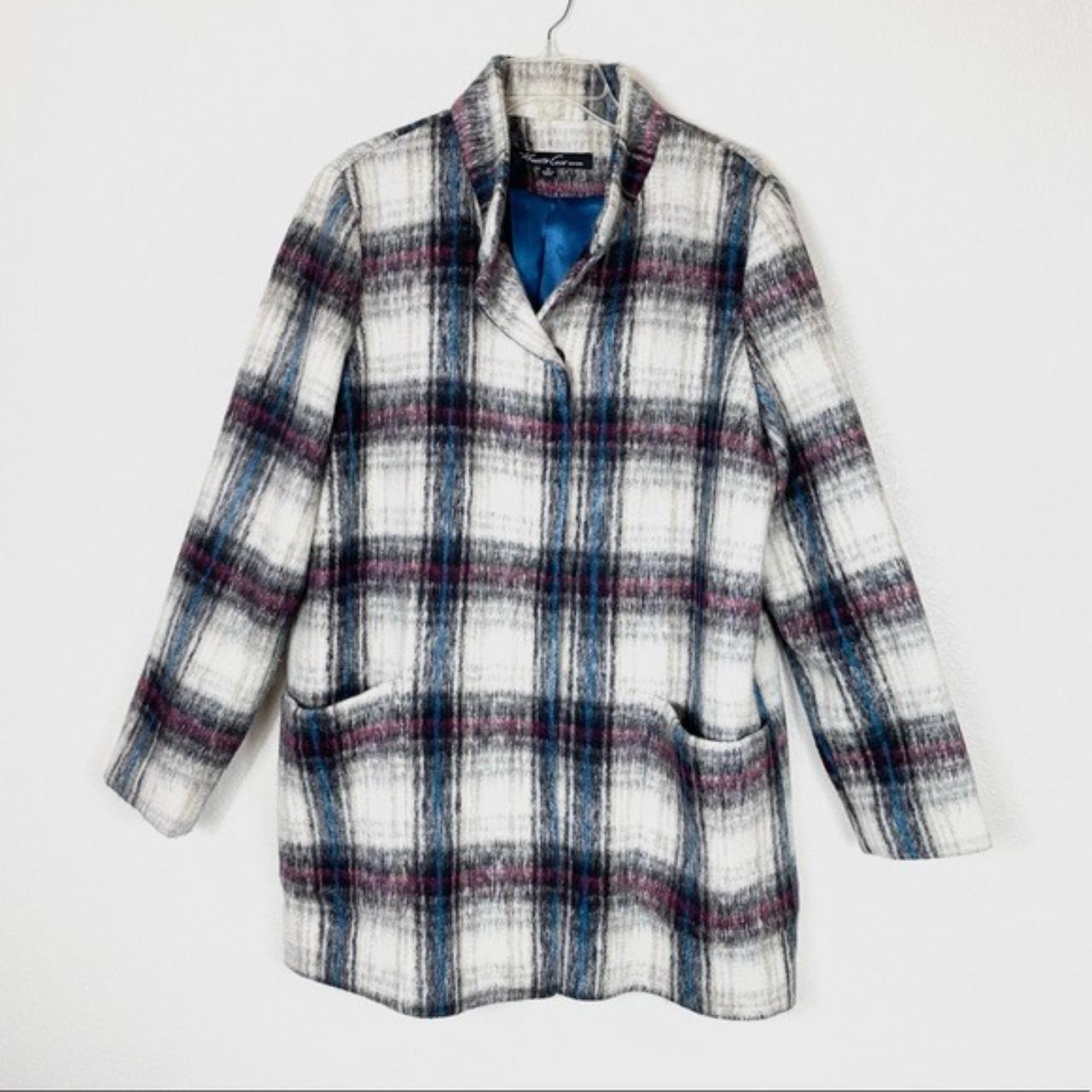 kenneth cole new york plaid coat