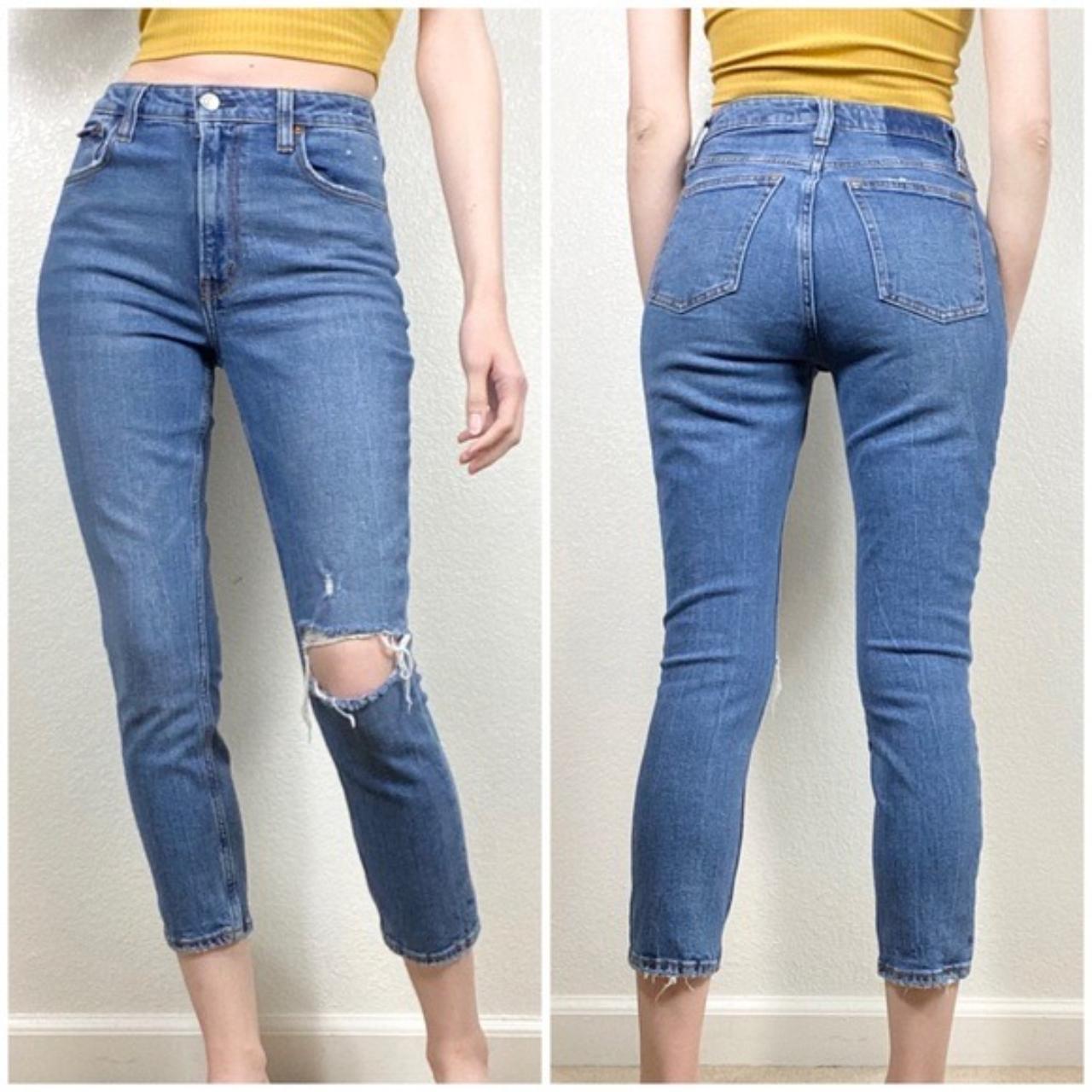 Abercrombie Curve Love The Skinny High Rise Cropped... - Depop
