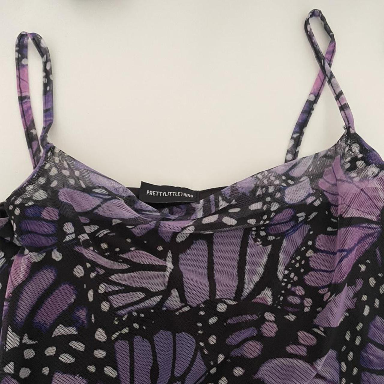 💟 PLT Maxi butterfly purple dress with leg split 💟... Depop