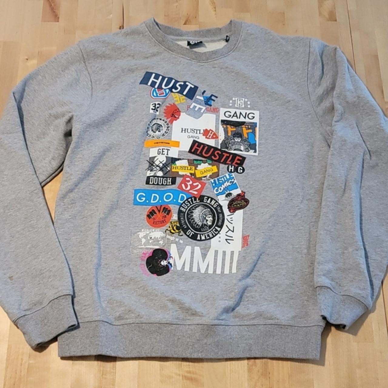 Hustle Gang Graphic Sweatshirt Size XL, GUC, - Depop