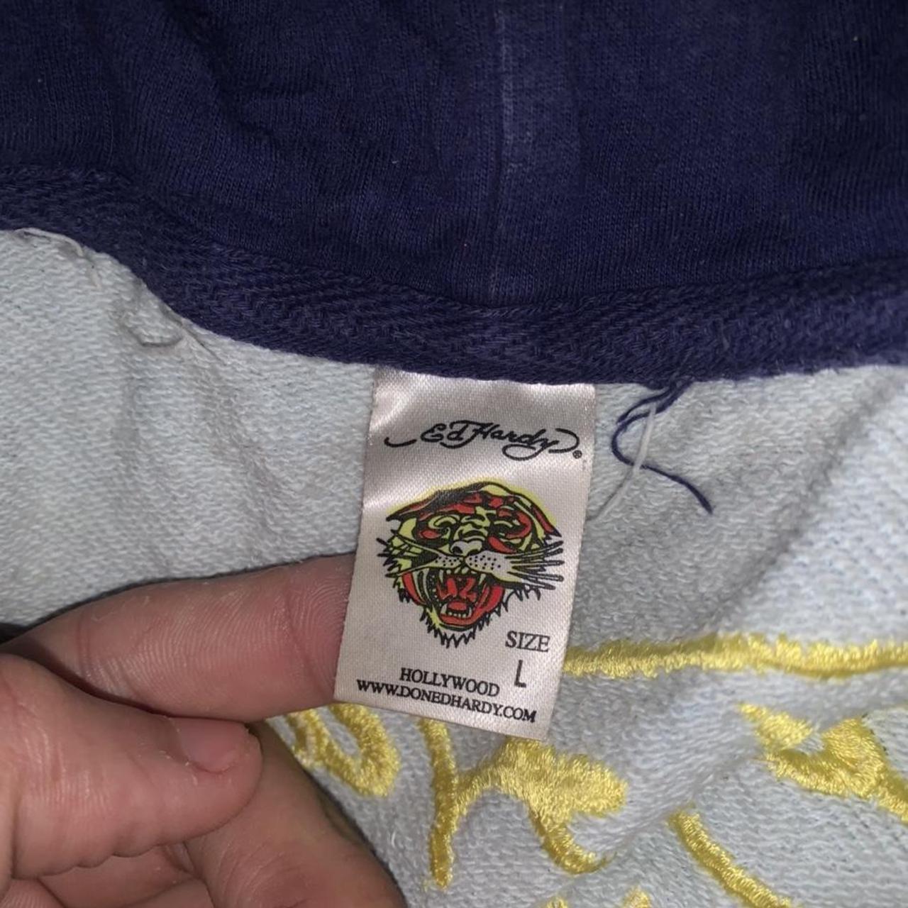 Rare vintage ed hardy zip up with some wear and 2... - Depop