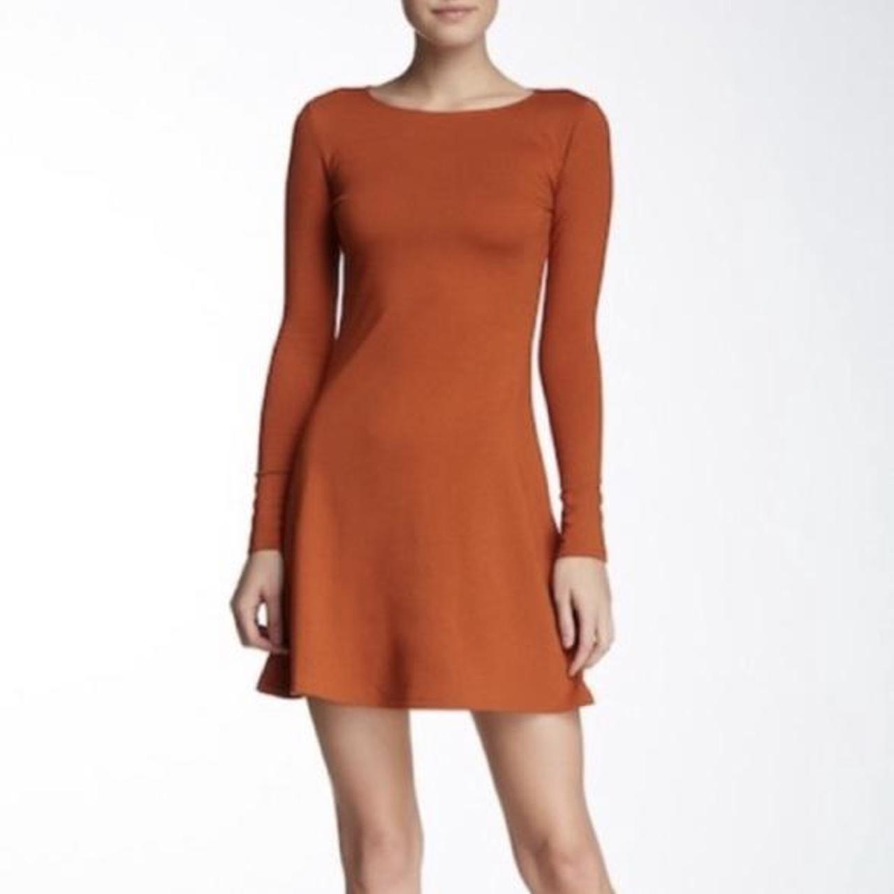 american apparel orange dress