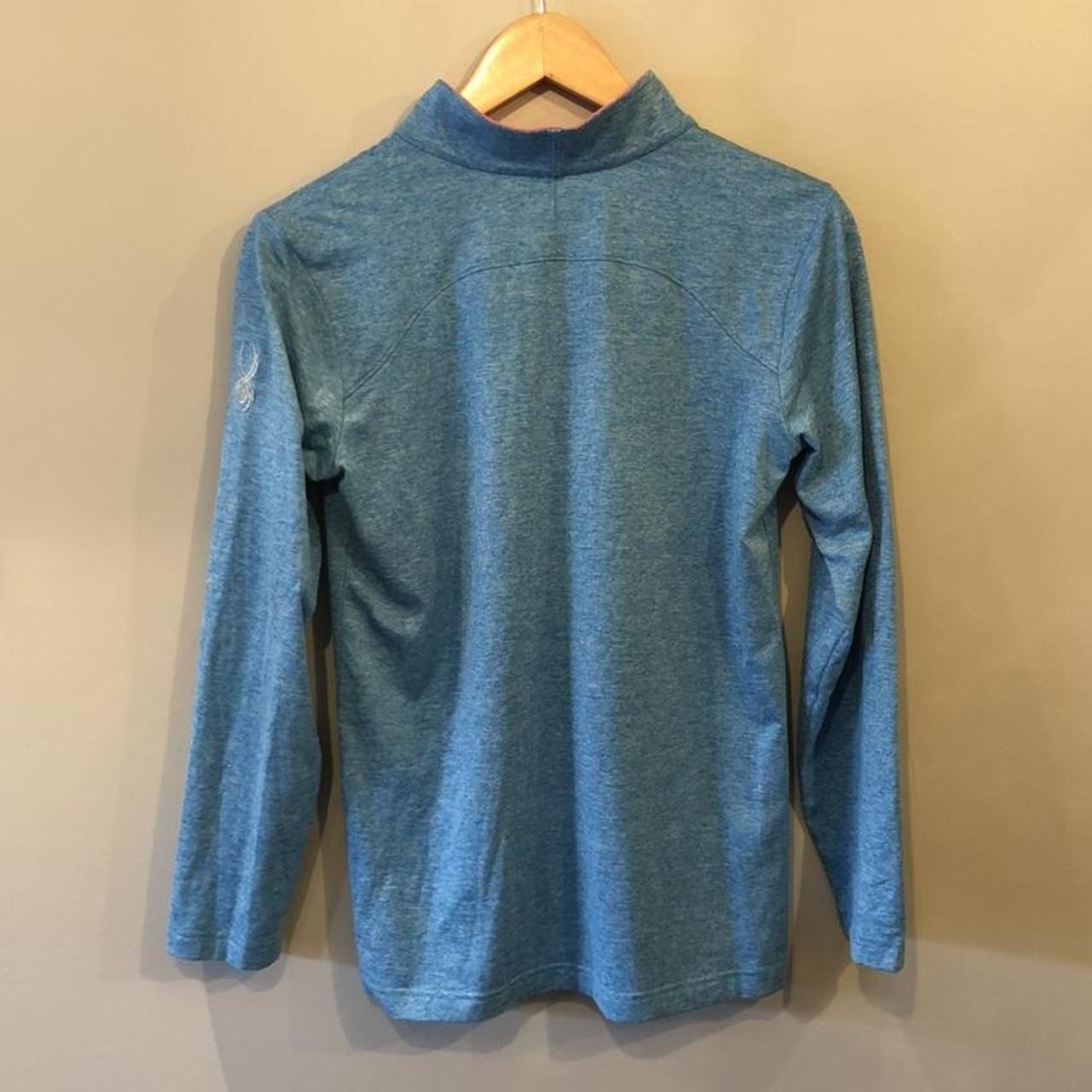 Spyder three quarter zip sweatshirt Light blue and... - Depop