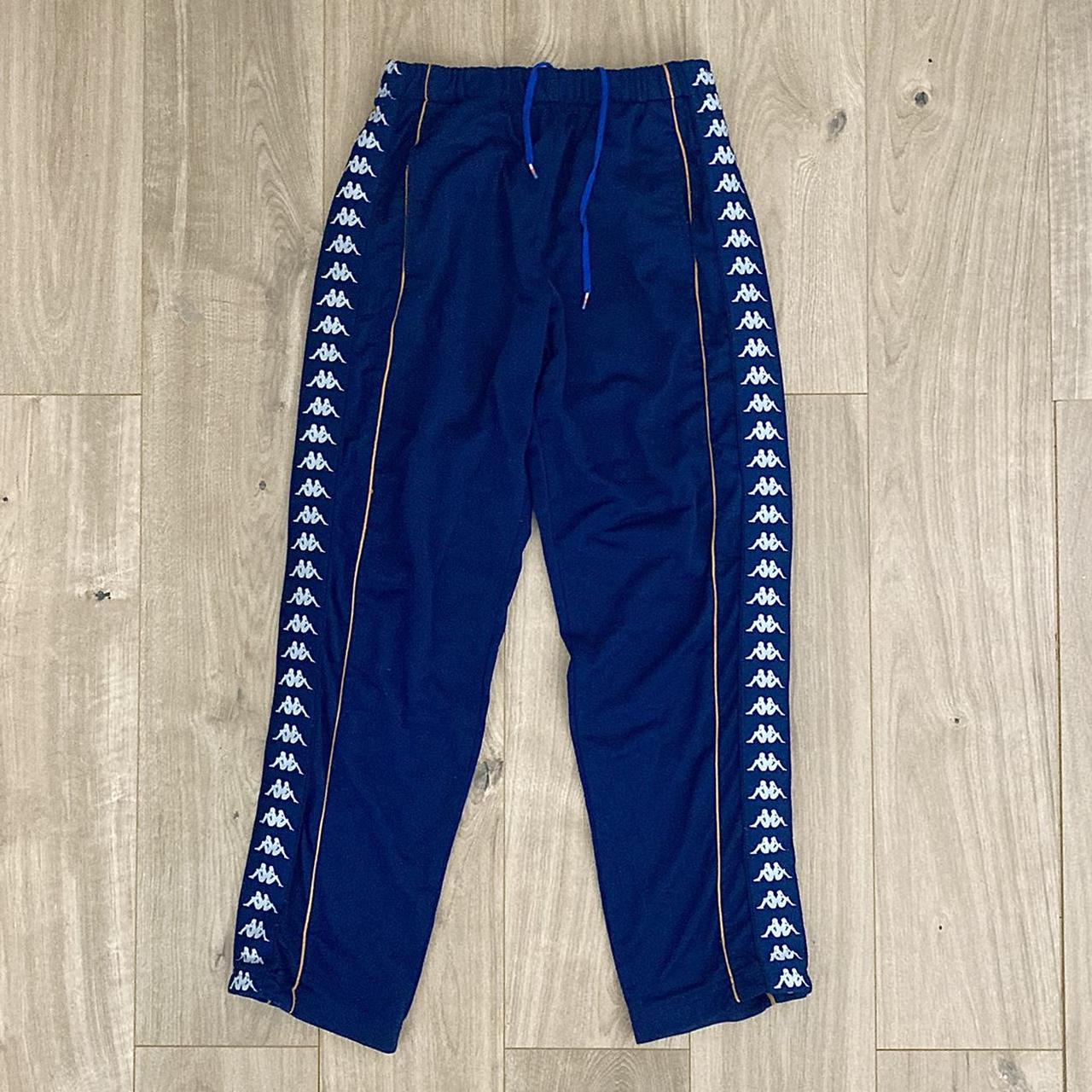 Vintage Kappa tracksuit bottoms, length from top to... - Depop