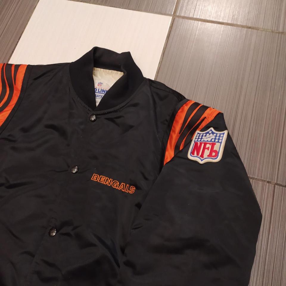 Vintage 1980s Cincinnati Bengals NFL Satin Bomber Jacket / 