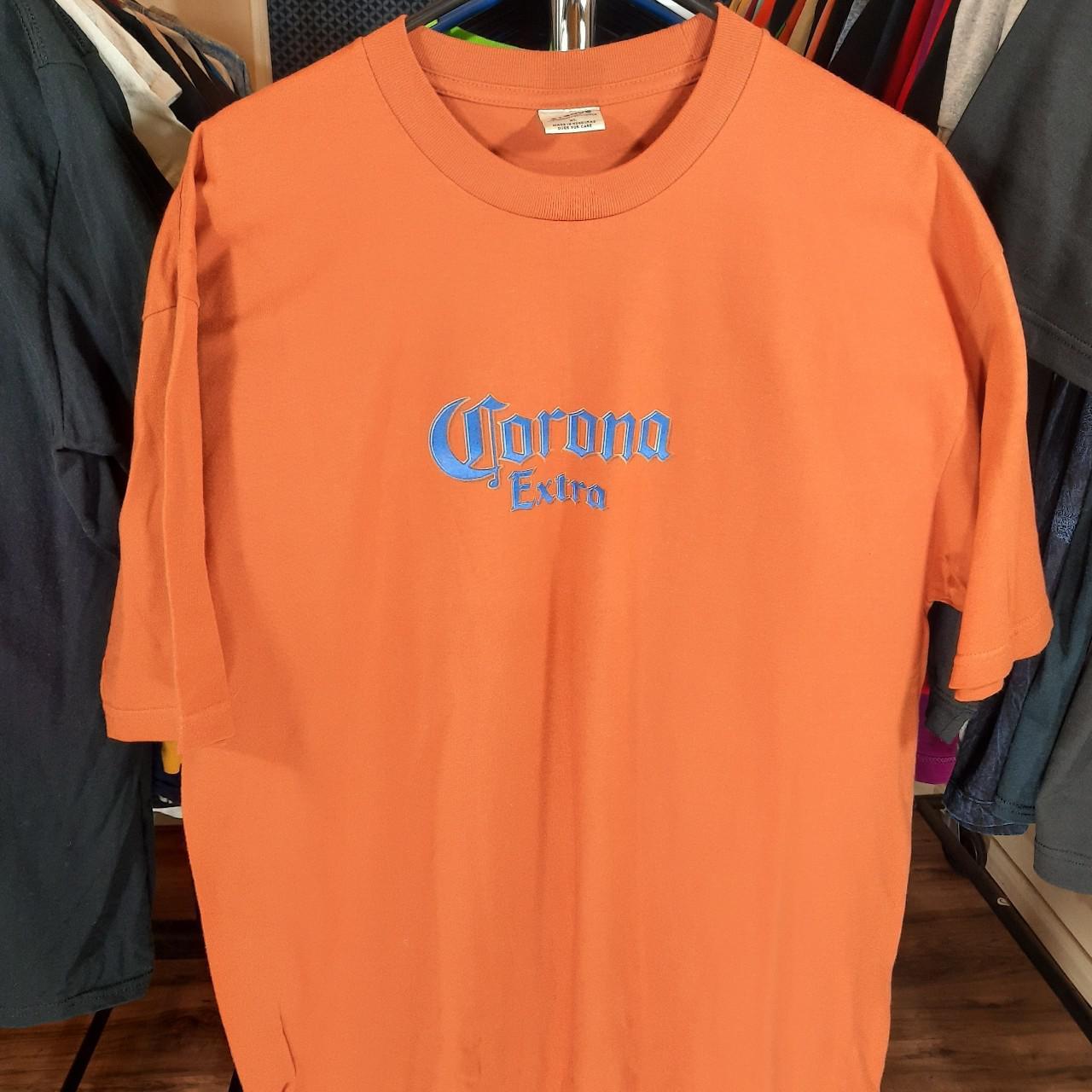 Men's Orange and Blue T-shirt | Depop