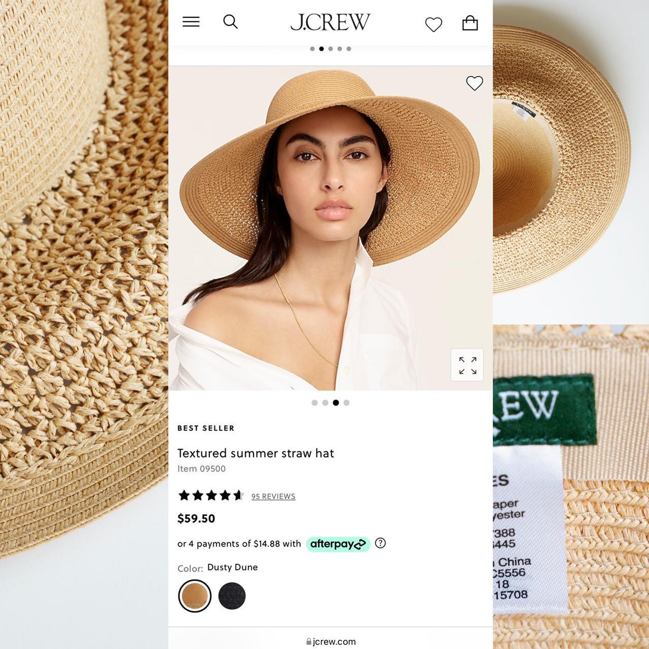 J crew textured hot sale summer straw hat