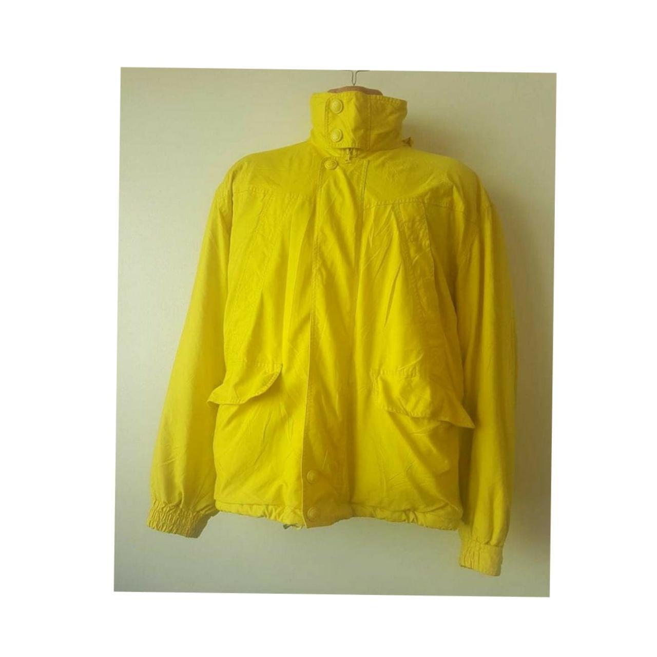 Original burberry yellow winter jacket in very good... - Depop