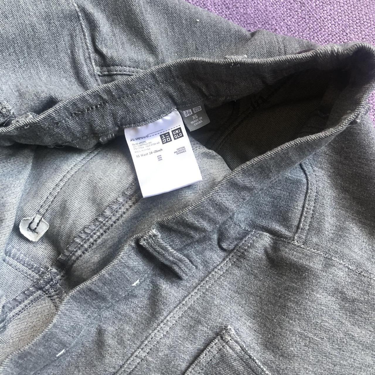 Gray Uniqlo Stretch Jeans XS, fits 24”-25”, with... - Depop