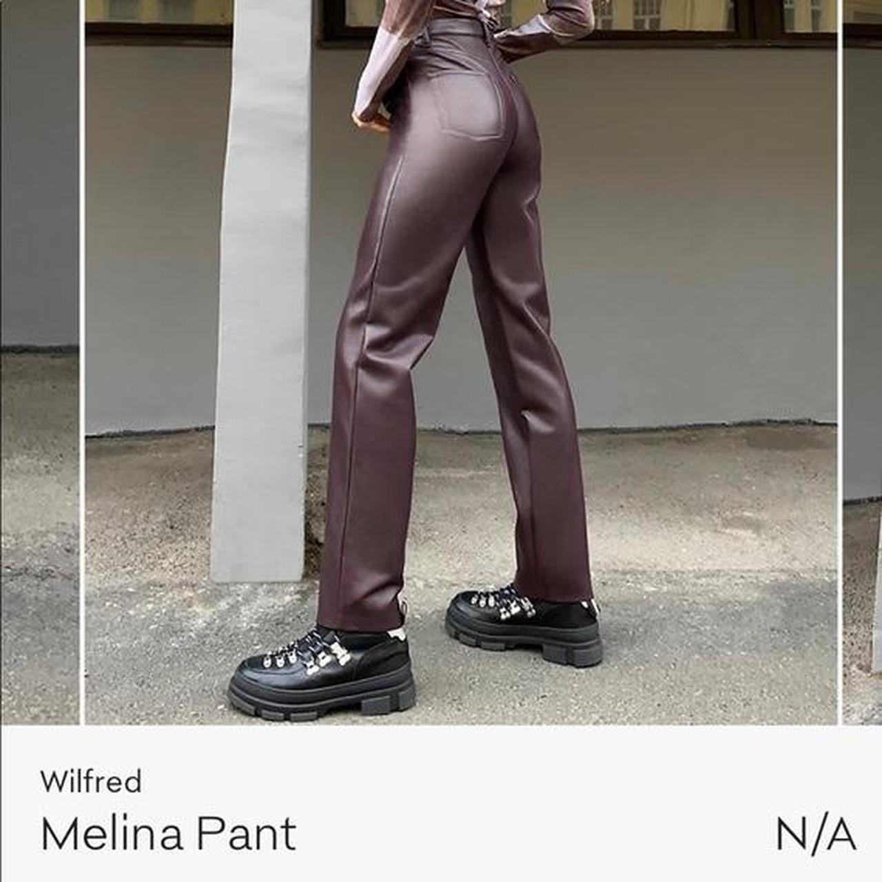 Aritzia Vegan Leather Melina Pants in Rich Depop