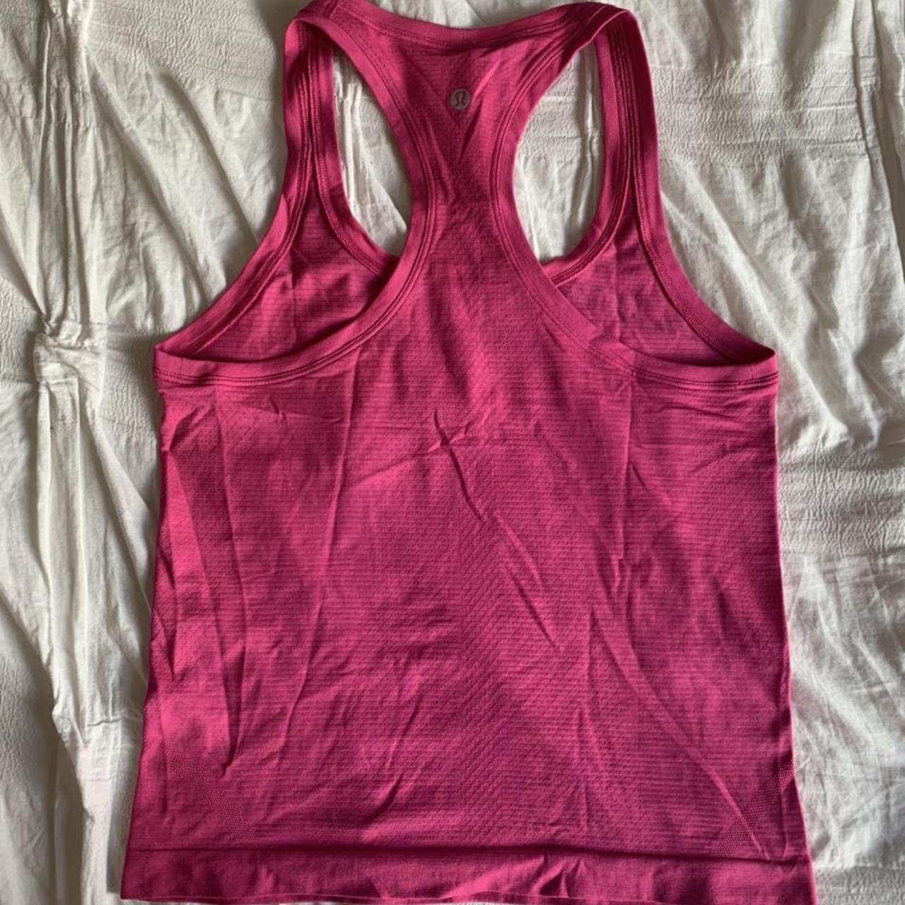 lululemon sonic pink swiftly tech 2.0 tank top. size... - Depop