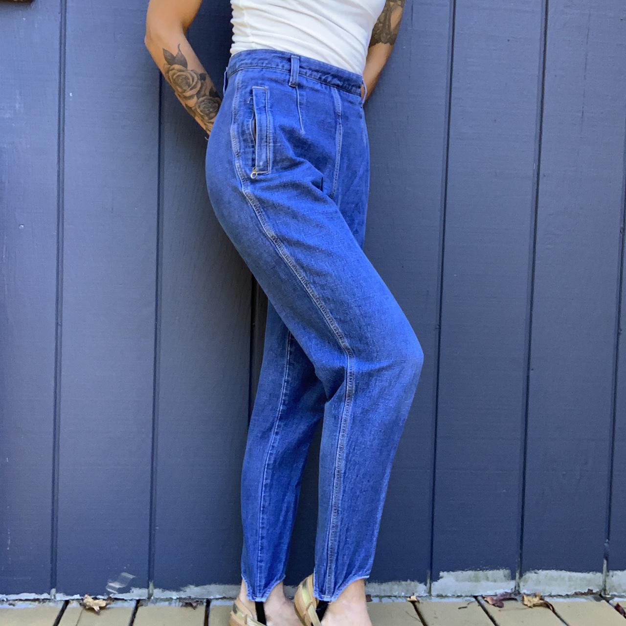 Vintage Lizwear high waist side zip jeans with... - Depop