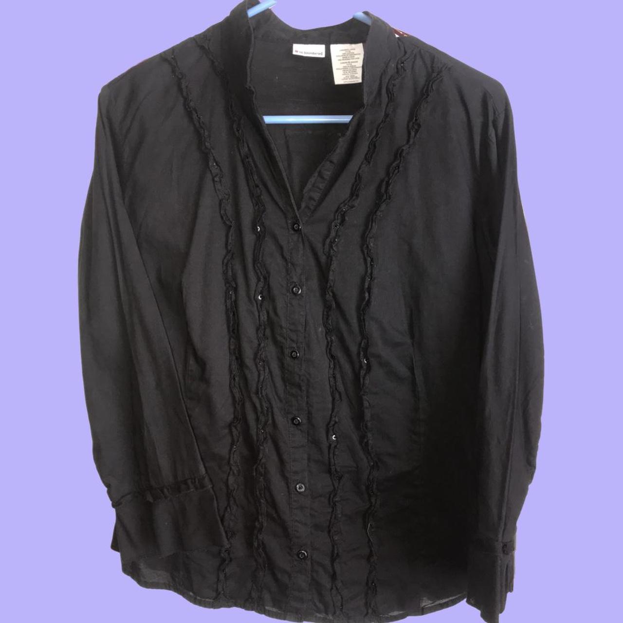 No Boundaries Women's Black Blouse