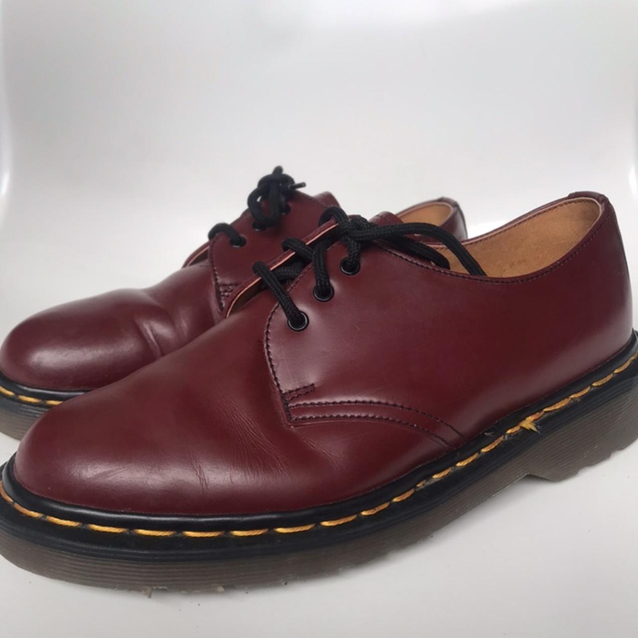 Authentic vintage maroon doc marten shoes. Barely... - Depop