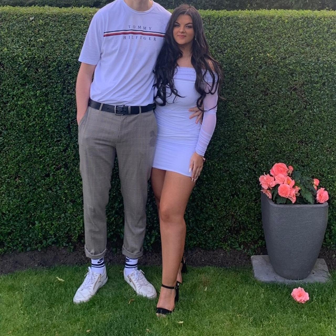 Oh Polly Off the Shoulder White Mesh Dress🤍,