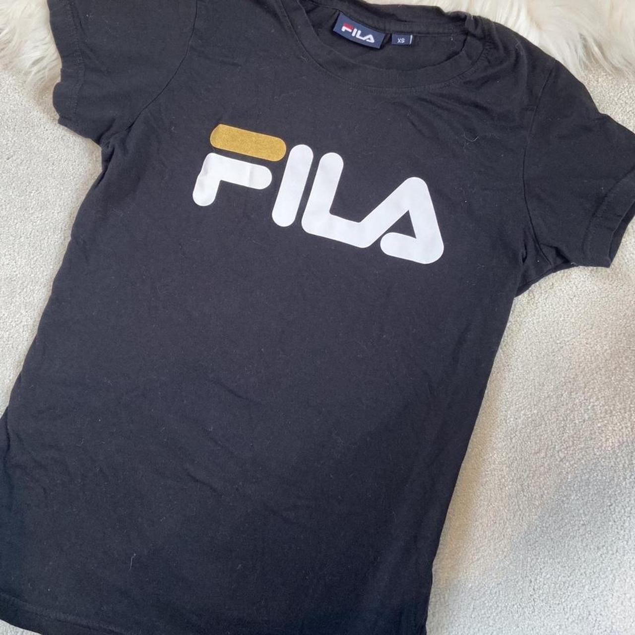 Gold fila store shirt