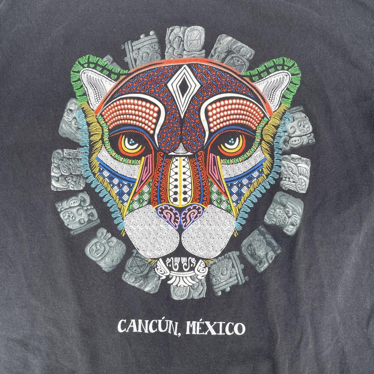 Cancun, Mexico Colorful Jaguar Graphic T-Shirt -... - Depop