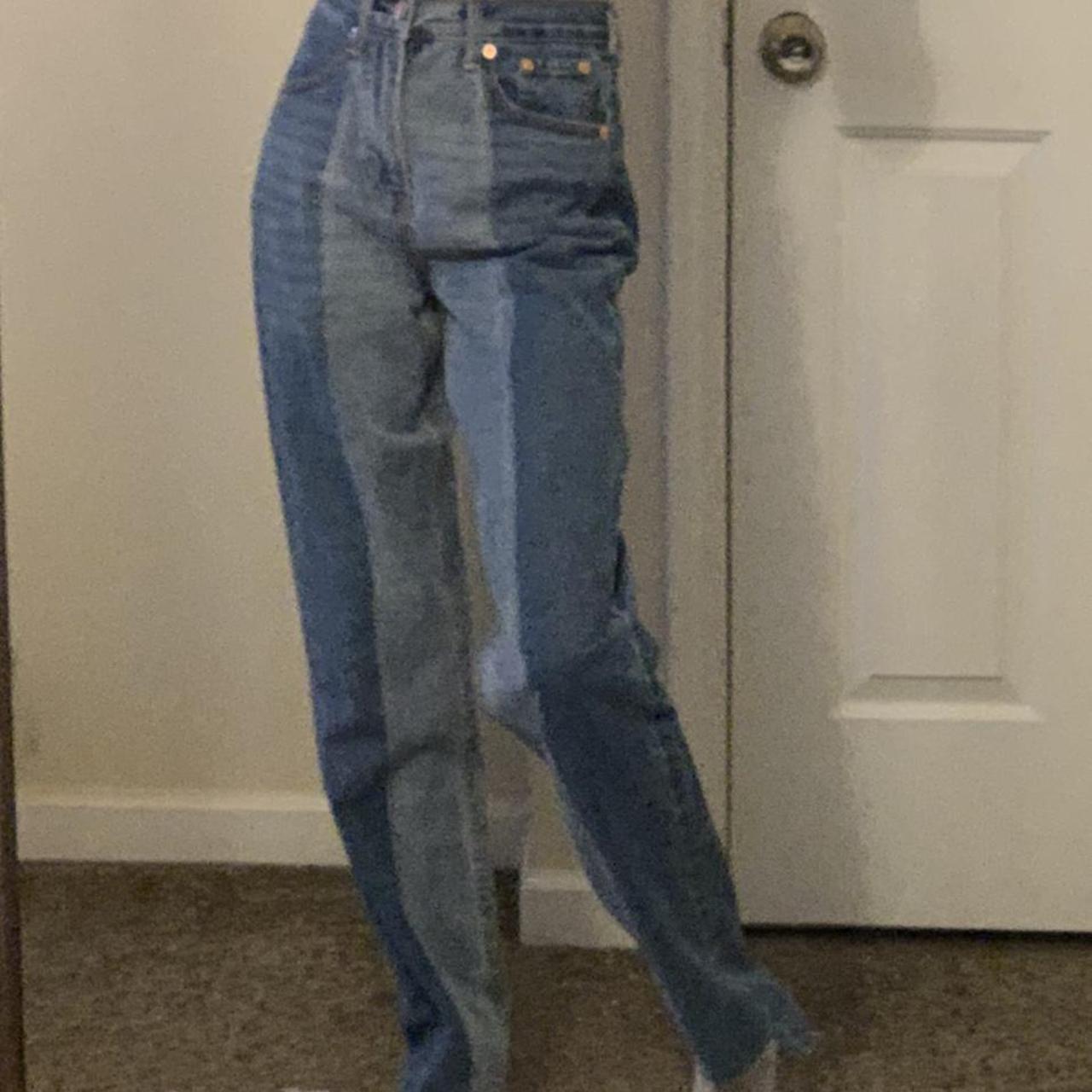 Fashion nova color block jeans Extra pictures! Never... Depop