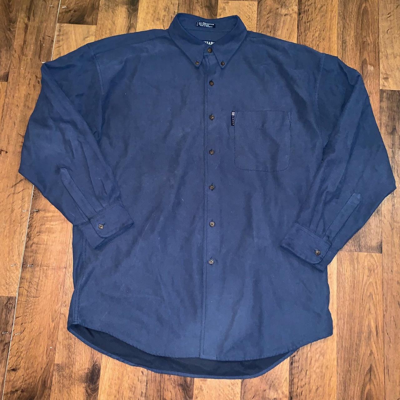 Ralph Lauren Chaps Men’s Dark Blue Button Down Shirt... - Depop