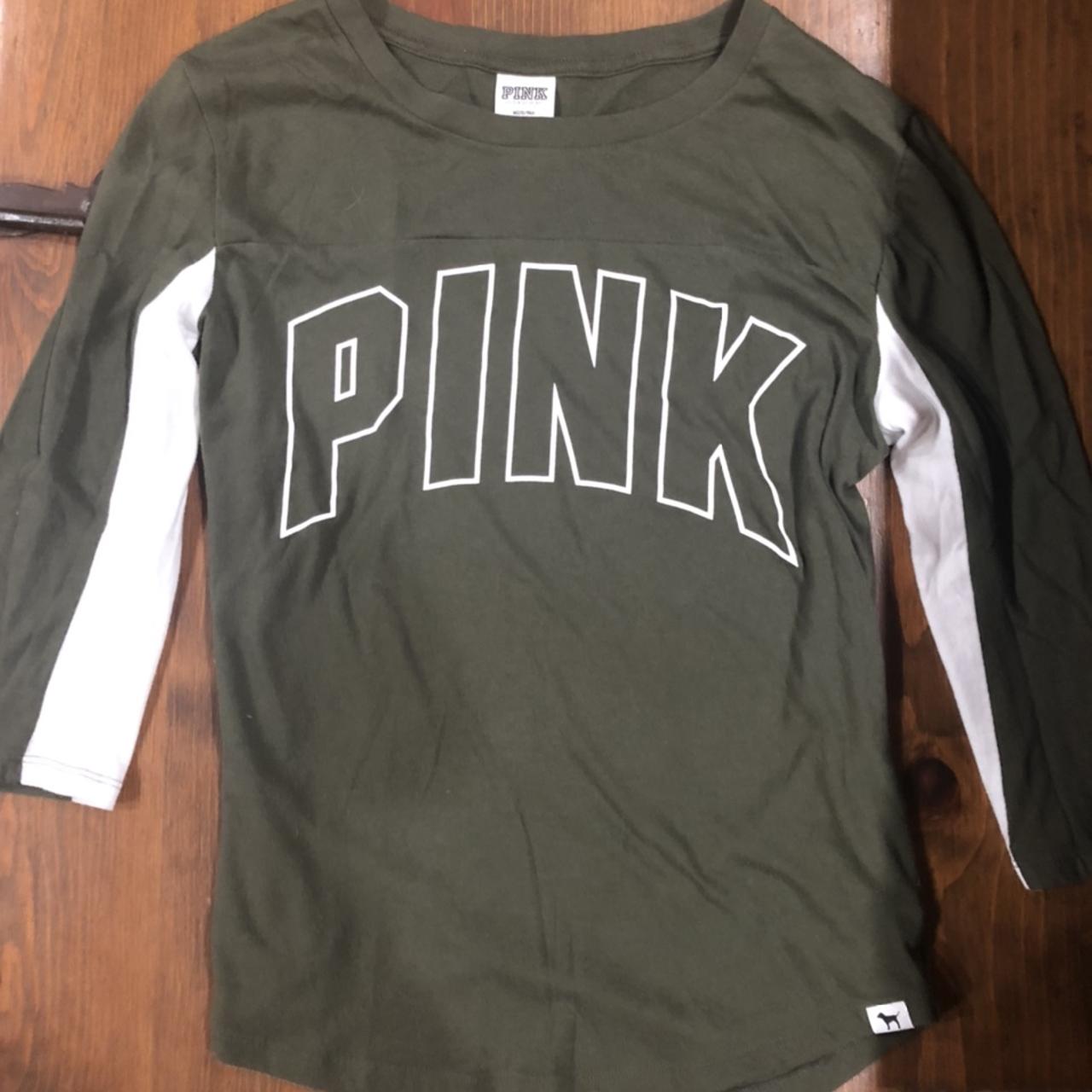 Victoria's Secret Women's Green and White | Depop