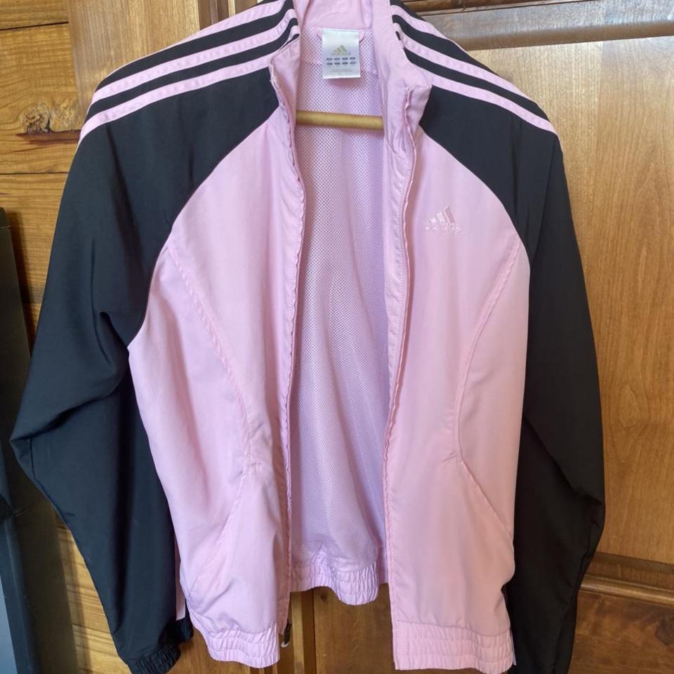 Pink and black store adidas jacket