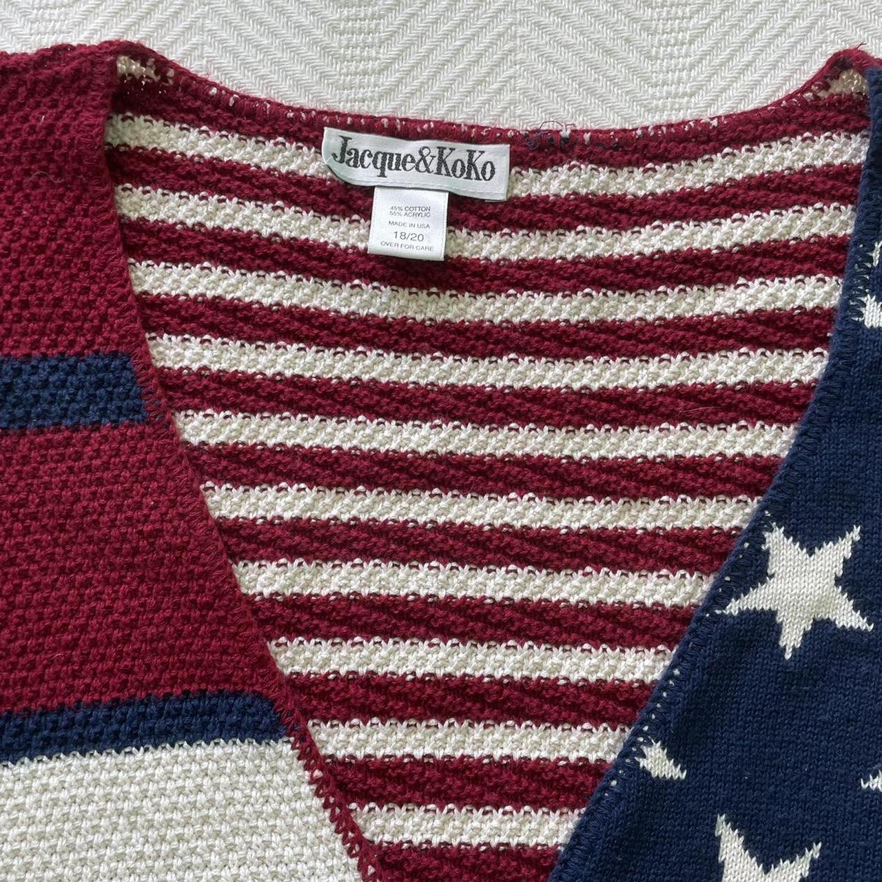 American Flag Knit Sweater Vest 🇺🇸 Feel 🦅patriotic🦅 Depop