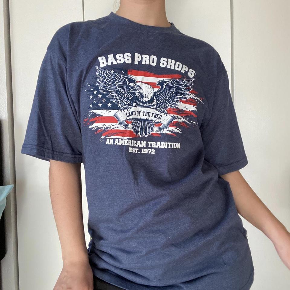 bass pro shops american flag + bald eagle graphic - Depop