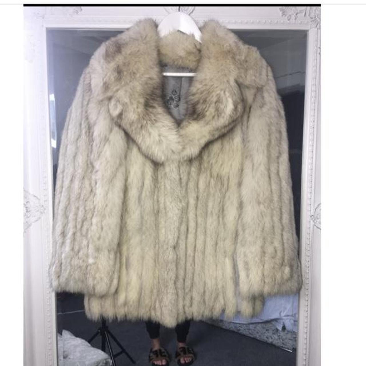 Saga arctic fox fur coat Vintage Would fit from a... - Depop