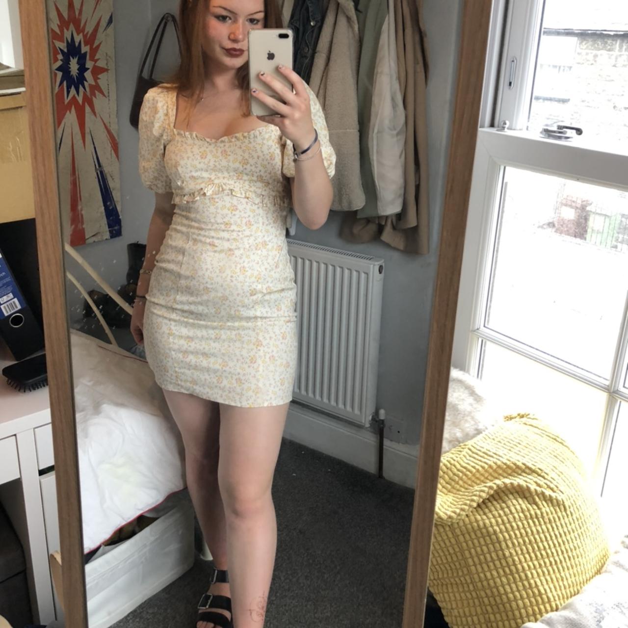 Topshop hot sale cream dress