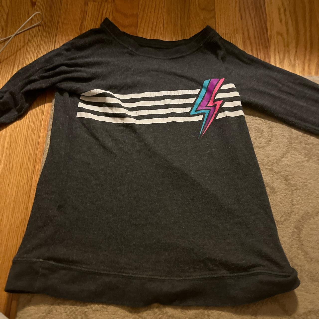 So Nikki lighting bolt long sleeve Some pilling but... Depop