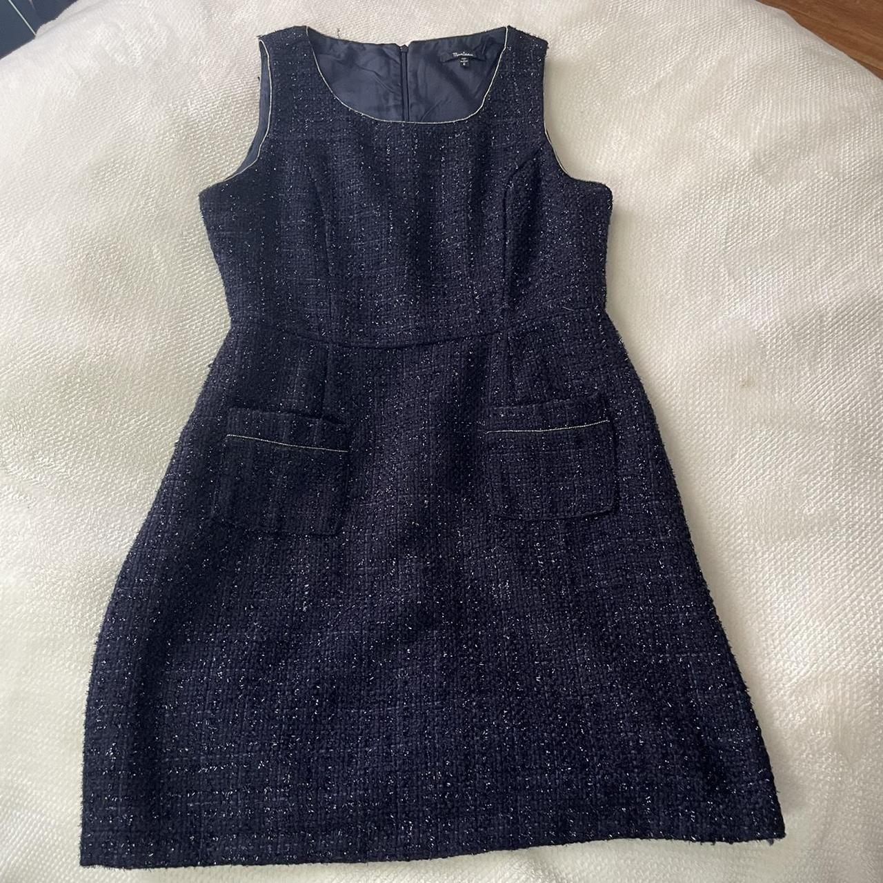 Monteau Sleeveless Dress Blue Sparkly Lined... - Depop