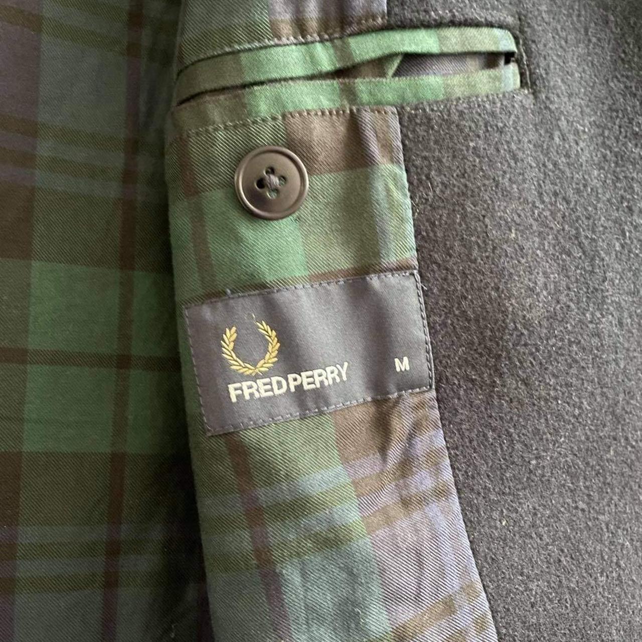 Fred Perry wool peacoat -medium #fredperry #peacoat... - Depop