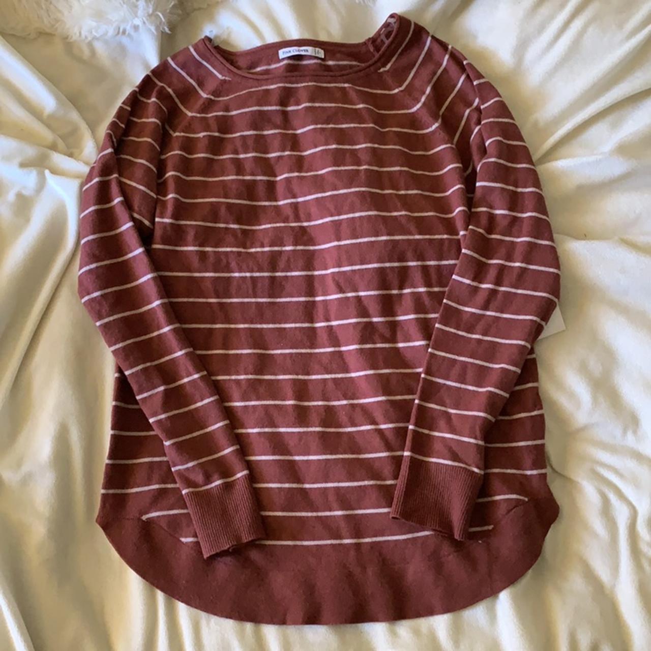 Pink Clove Women's Red and Burgundy Jumper