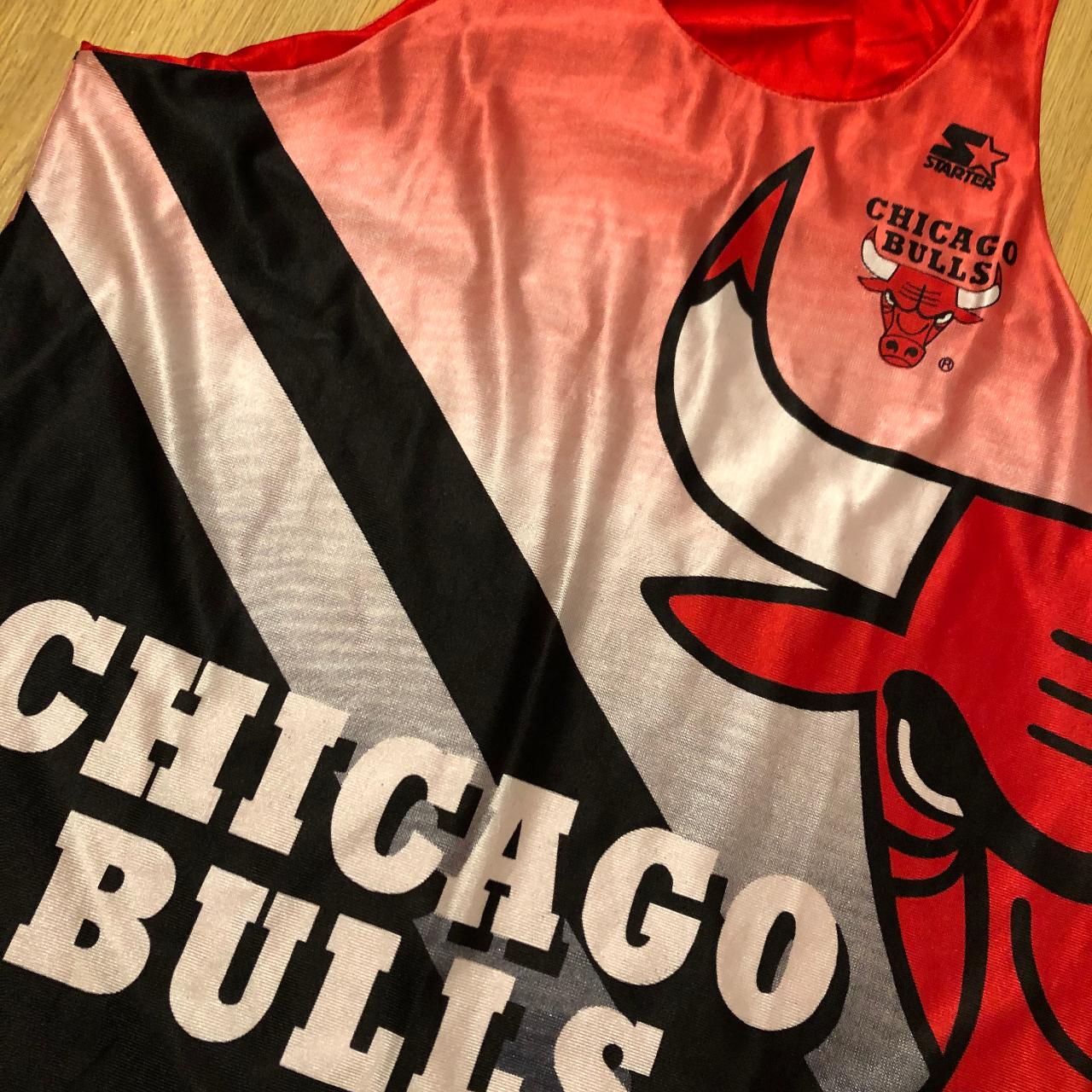 Vintage Chicago Bulls Starter Jersey Tank Top Jordan... Depop